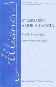 S'andasse Amor a Caccia SSATB choral sheet music cover